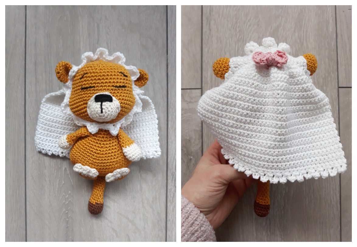 Blog-Inhaltsbild für 'Schleier für den Löwen, kostenlose Häkelanleitung'